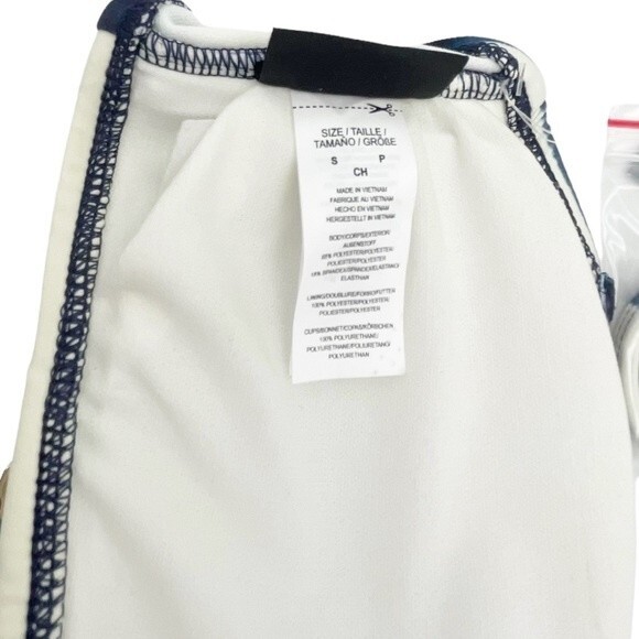 NWT Kate Spade Awning Stripe Bandeau Bikini Swimsuit Blazer Blue Size Small NEW - Picture 11 of 16